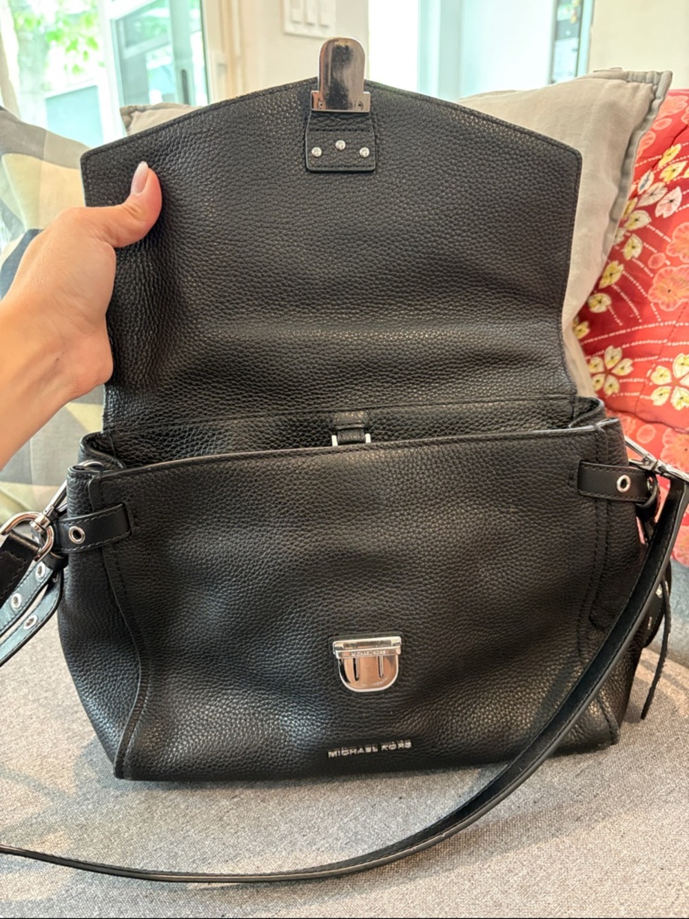 🖤 Michael Kors Black Studded Leather Bristol Satchel 🖤 - Picture 9 of 16